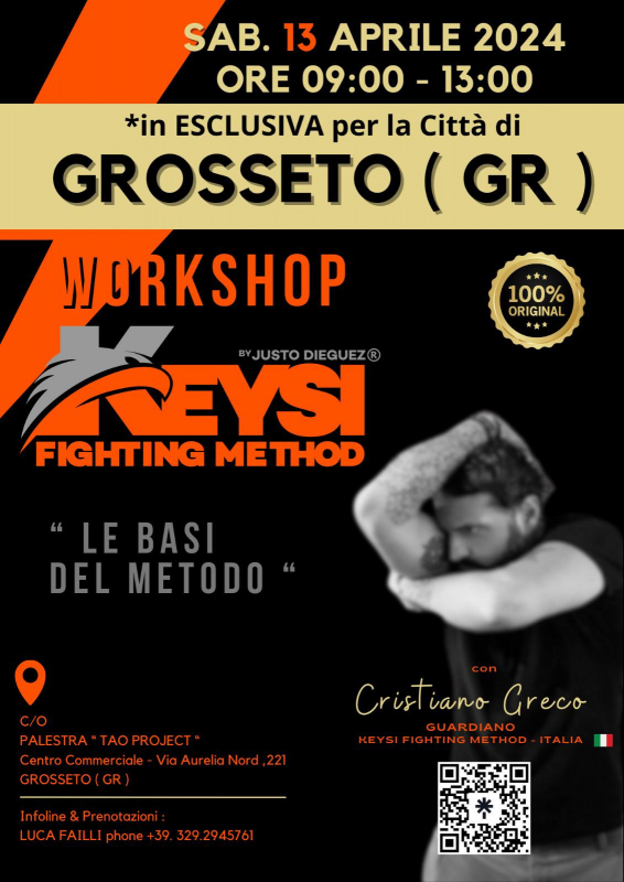 Workshop in Grosseto (GR), Italy @ PALESTRA "TAO PROJECT" | Grosseto | Toscana | Italien